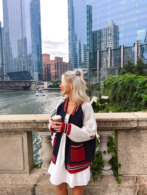 End Game Knit Jacket// Navy